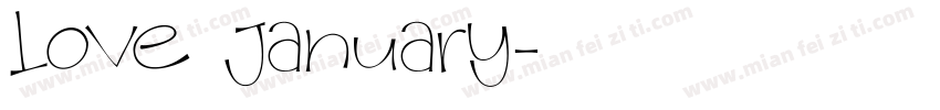 love january字体转换